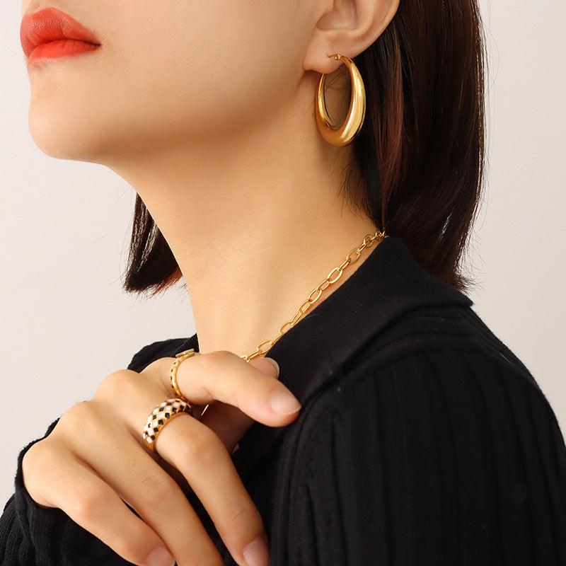 Moon Huggie Earrings