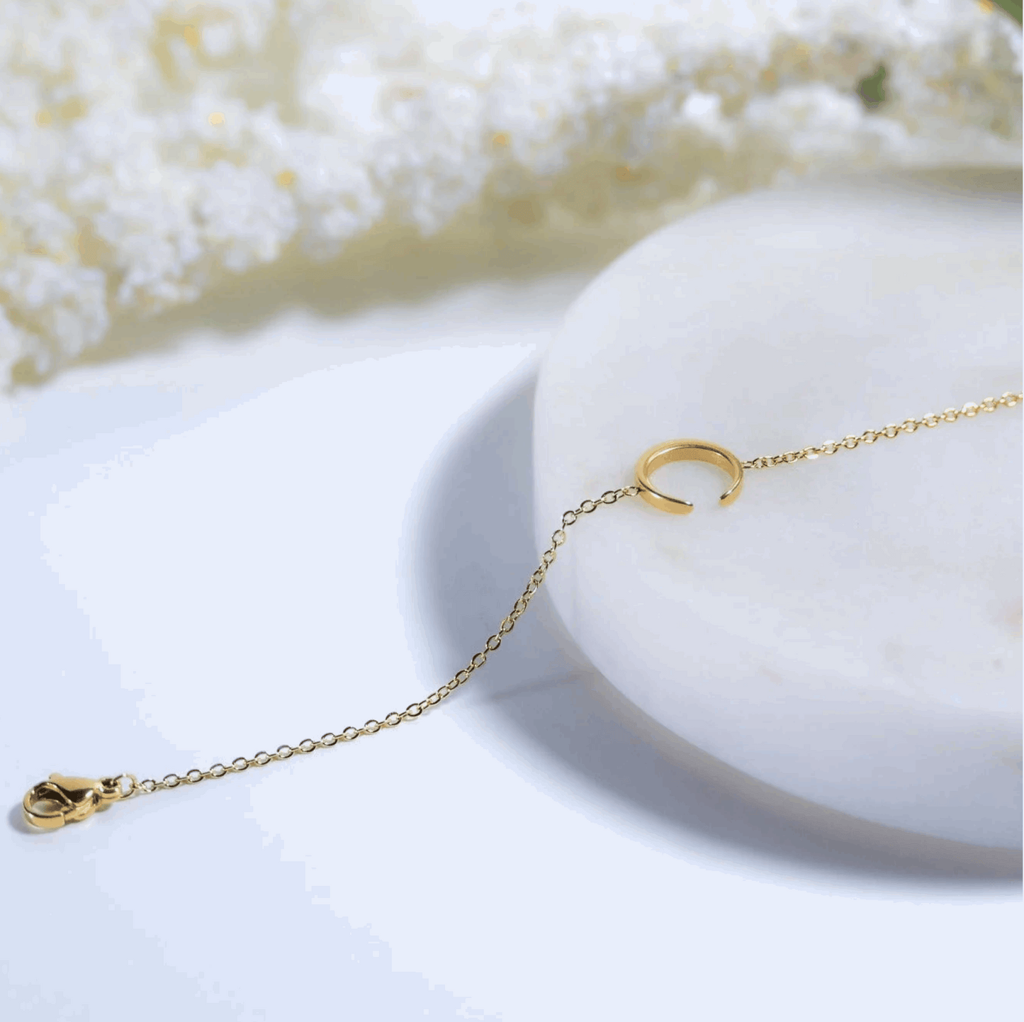 Crescent Moon Peace Bracelet