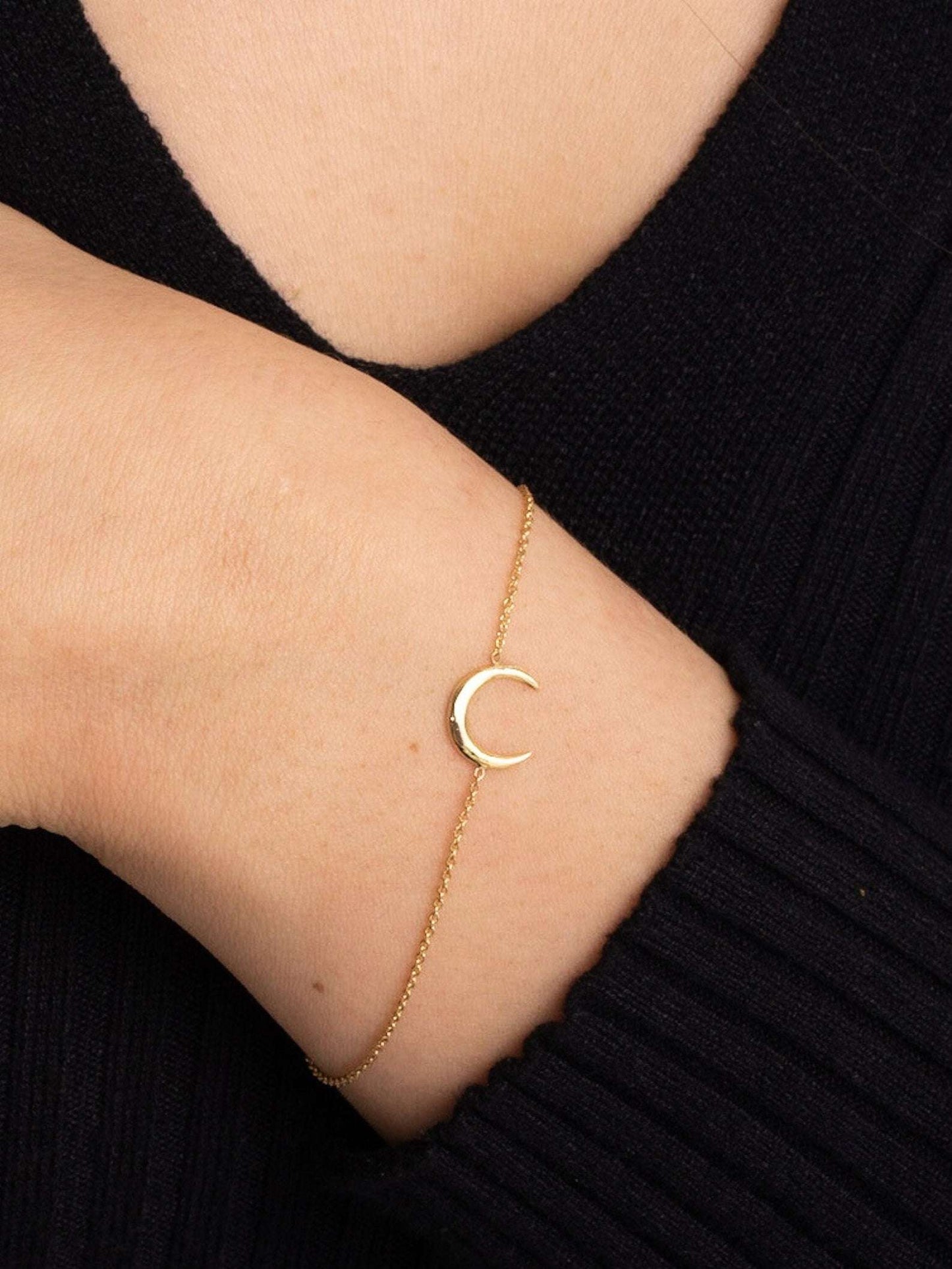 Crescent Moon Peace Bracelet