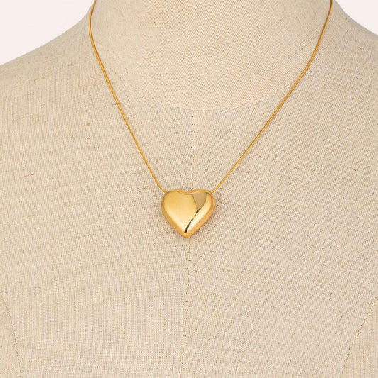 Gold heart pendant necklace - Heart Shaped Necklace