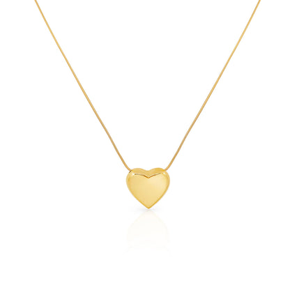 Gold heart pendant necklace - Heart Shaped Necklace, white background