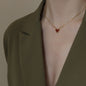 Red Heart Pendant Necklace - Heart Shaped Necklace