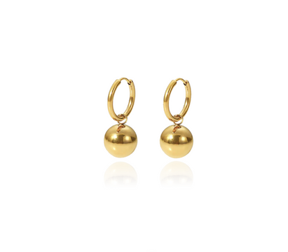 Gold Dome Ear Rings