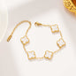 White Clover Bracelet - Four Leaf Clover Bracelet